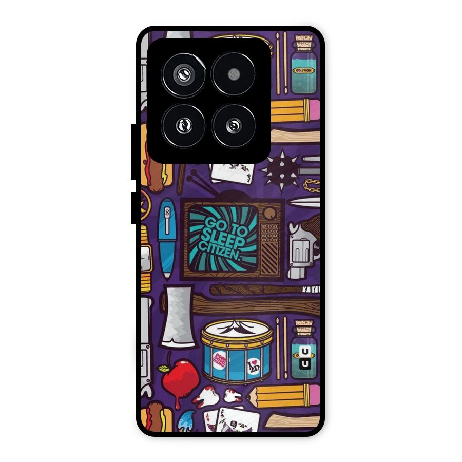 Go To Sleep Metal Back Case for Xiaomi 14 Pro