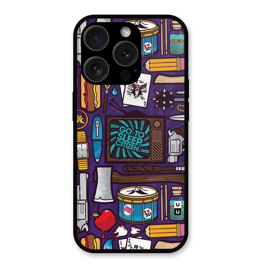 Go To Sleep Metal Back Case for iPhone 15 Pro