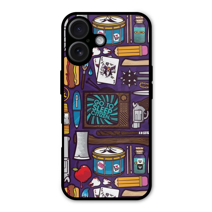 Go To Sleep Metal Back Case for iPhone 16