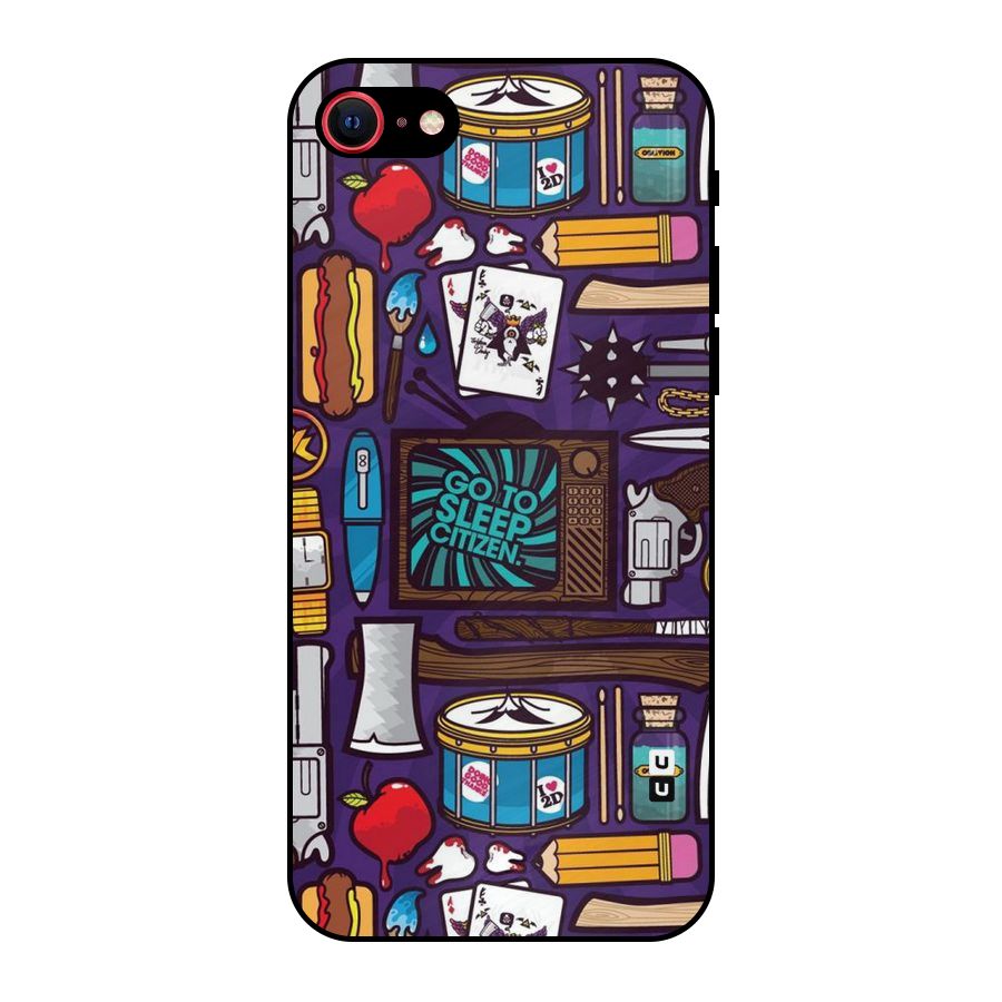 Go To Sleep Metal Back Case for iPhone SE 2020