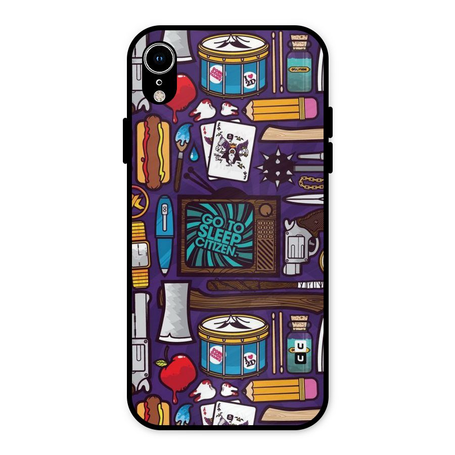 Go To Sleep Metal Back Case for iPhone XR