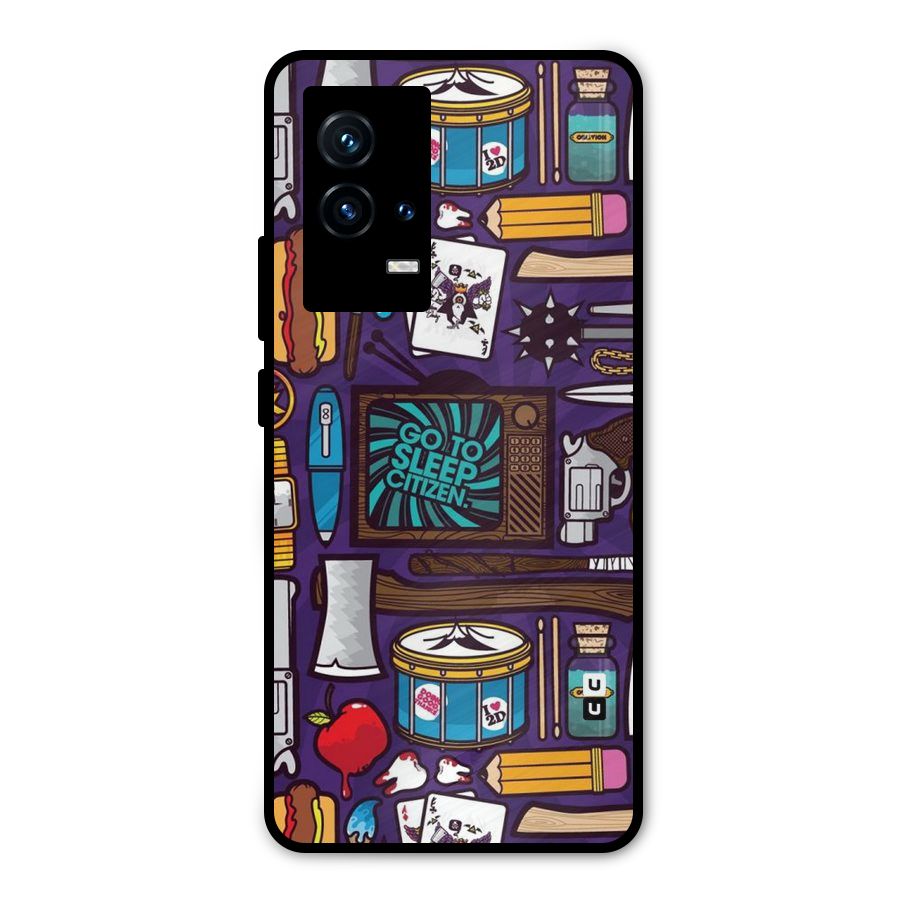 Go To Sleep Metal Back Case for iQOO 9 5G