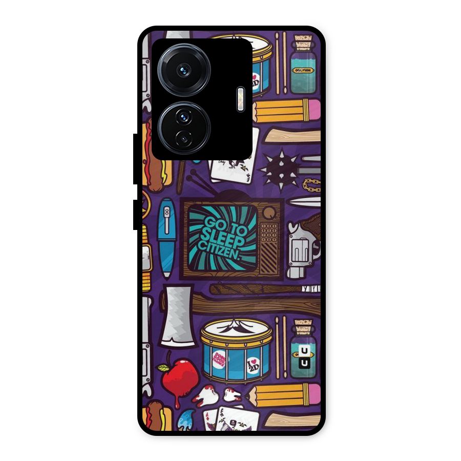Go To Sleep Metal Back Case for iQOO Z6