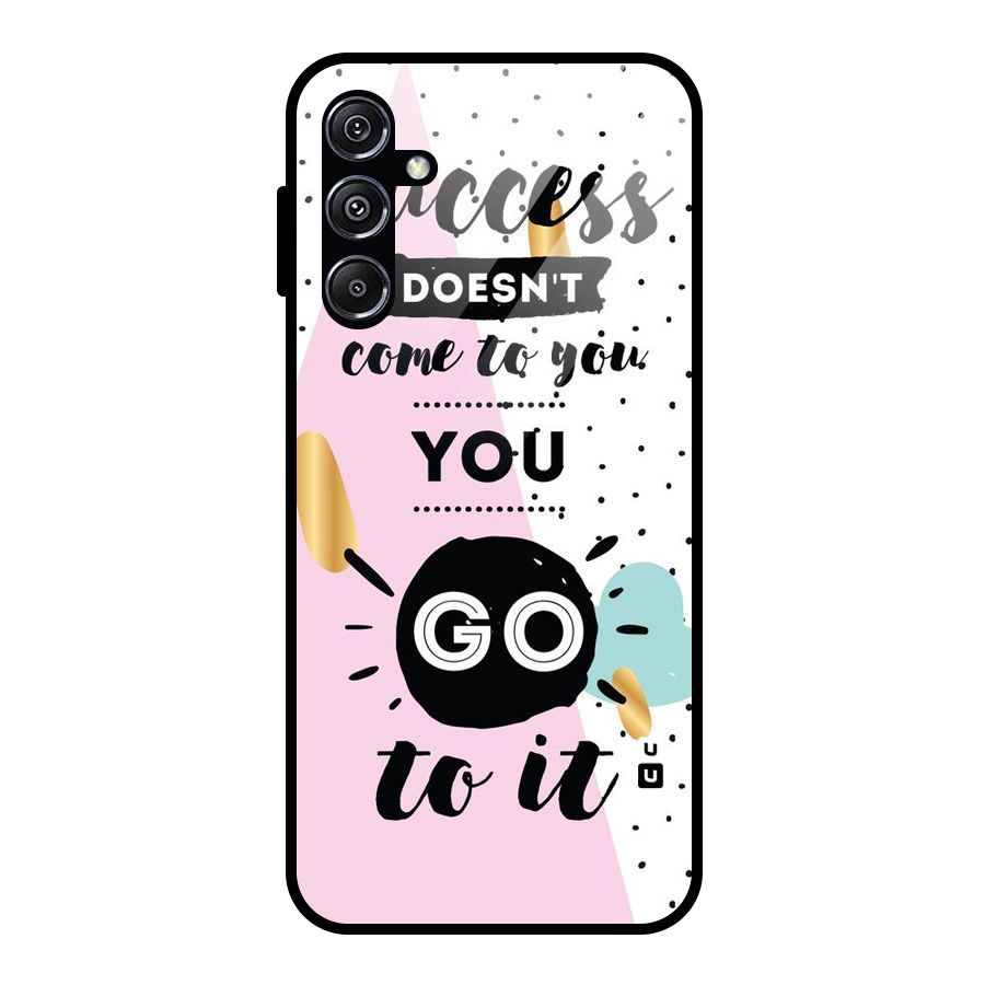 Go To Success Glass Back Case for Galaxy M34 5G