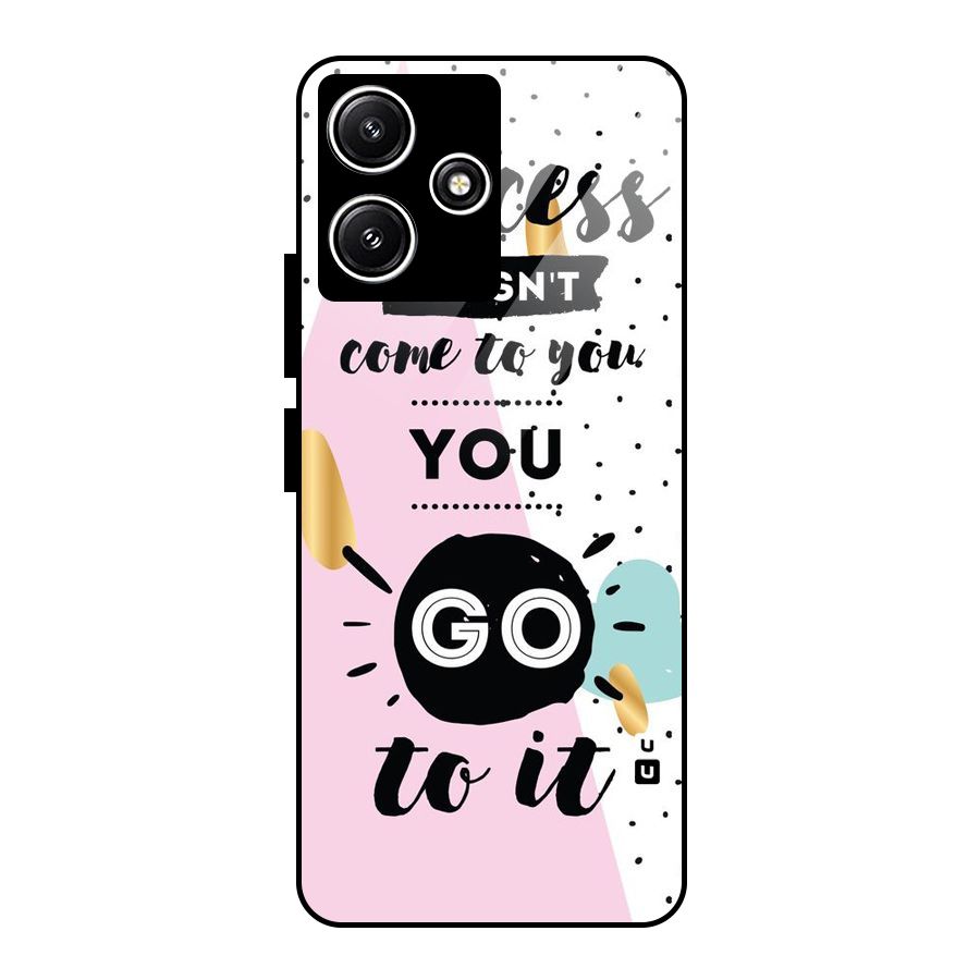 Go To Success Glass Back Case for Redmi 12 5G