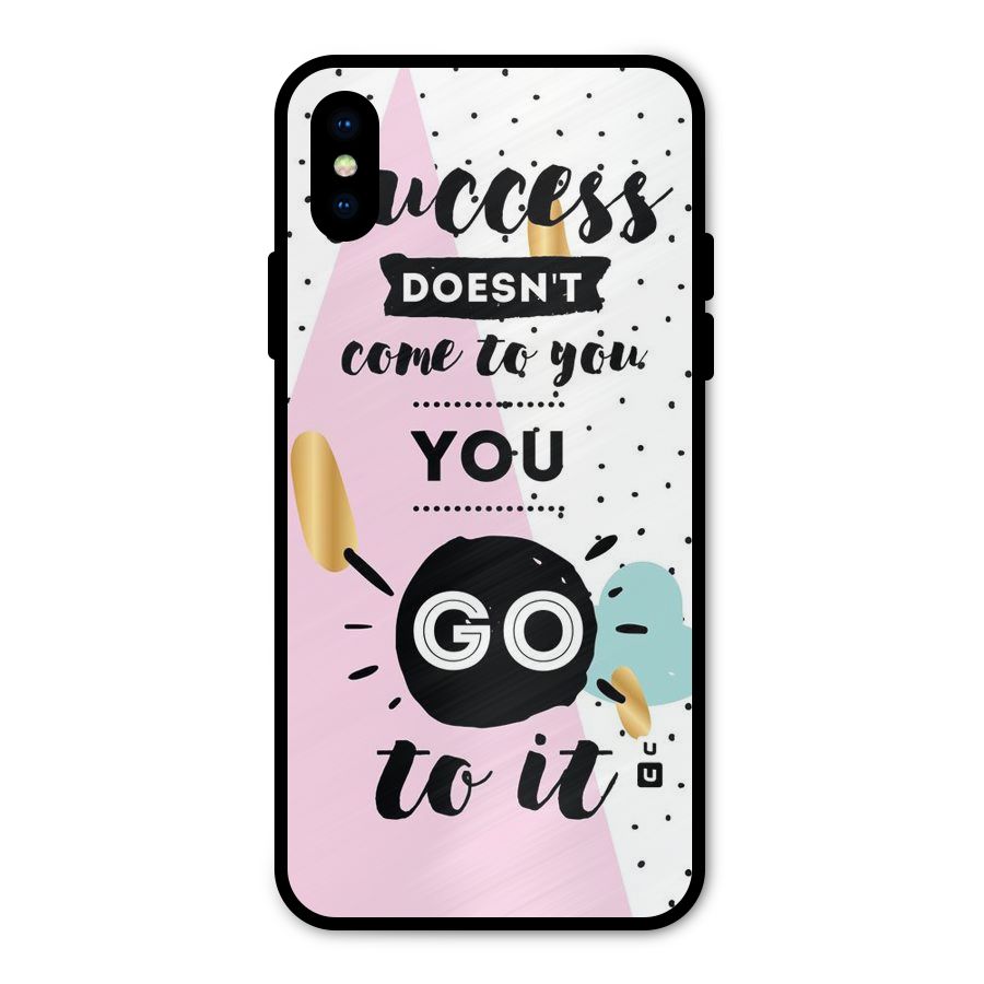 Go To Success Metal Back Case for iPhone XS