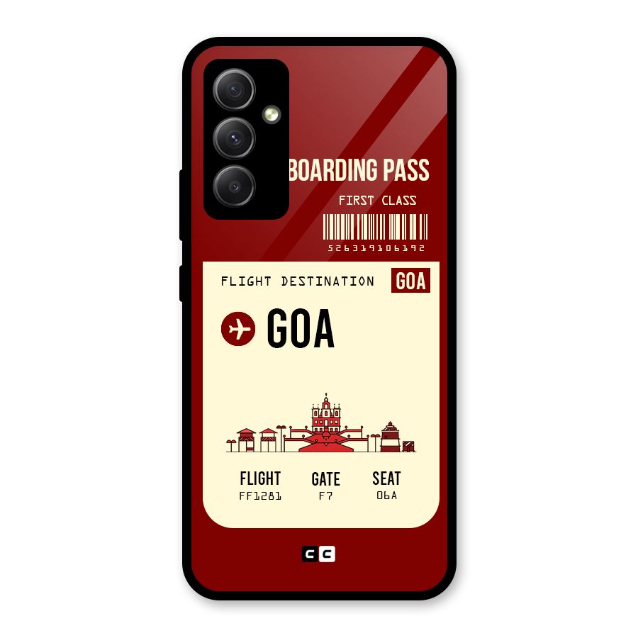 Goa Boarding Pass Glass Back Case for Galaxy A34