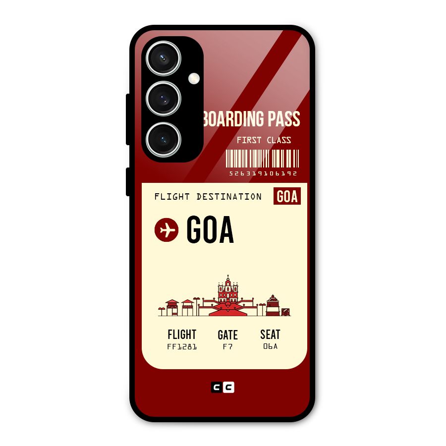 Goa Boarding Pass Glass Back Case for Galaxy S23 FE