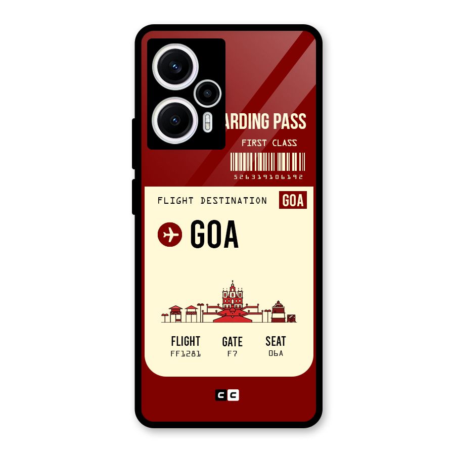 Goa Boarding Pass Glass Back Case for Poco F5