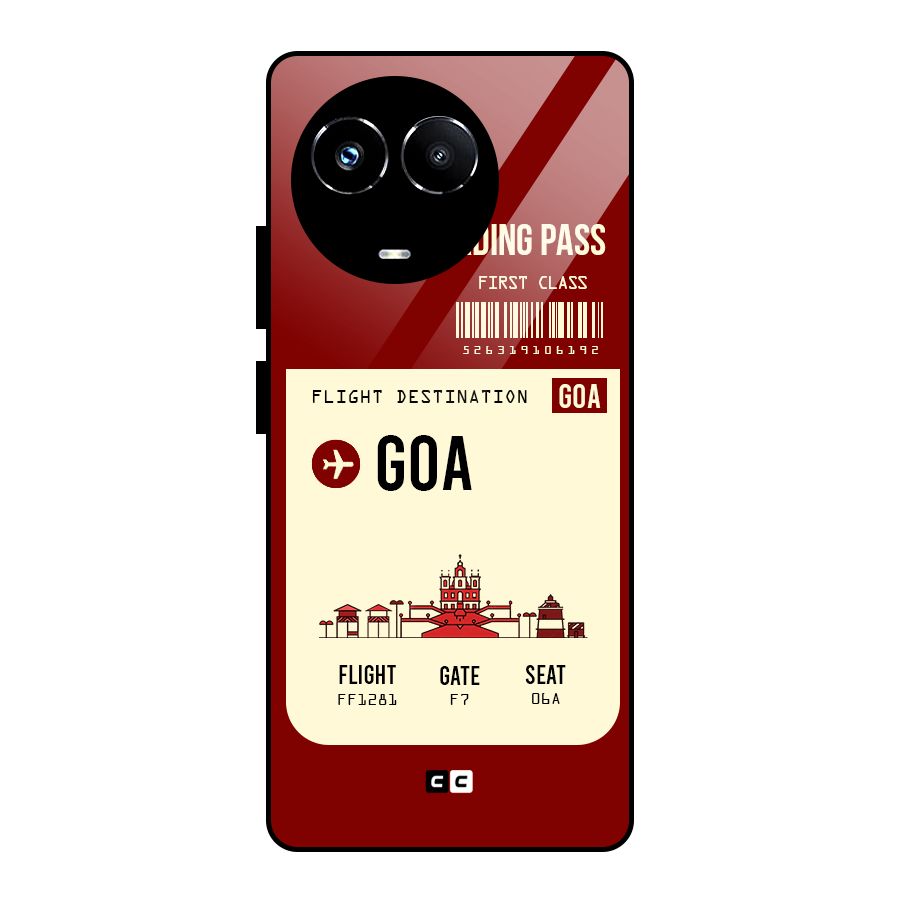 Goa Boarding Pass Glass Back Case for Realme Narzo 60X