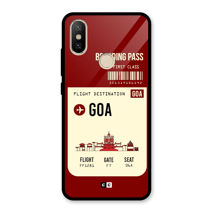 Goa Boarding Pass Glass Back Case for Redmi A2