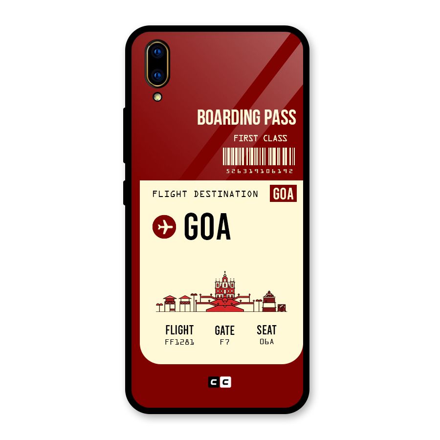Goa Boarding Pass Glass Back Case for Vivo V11 Pro