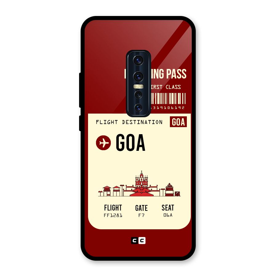 Goa Boarding Pass Glass Back Case for Vivo V17 Pro