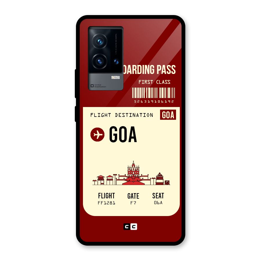 Goa Boarding Pass Glass Back Case for iQOO 9 5G