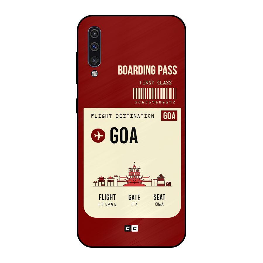 Goa Boarding Pass Metal Back Case for Galaxy A50s