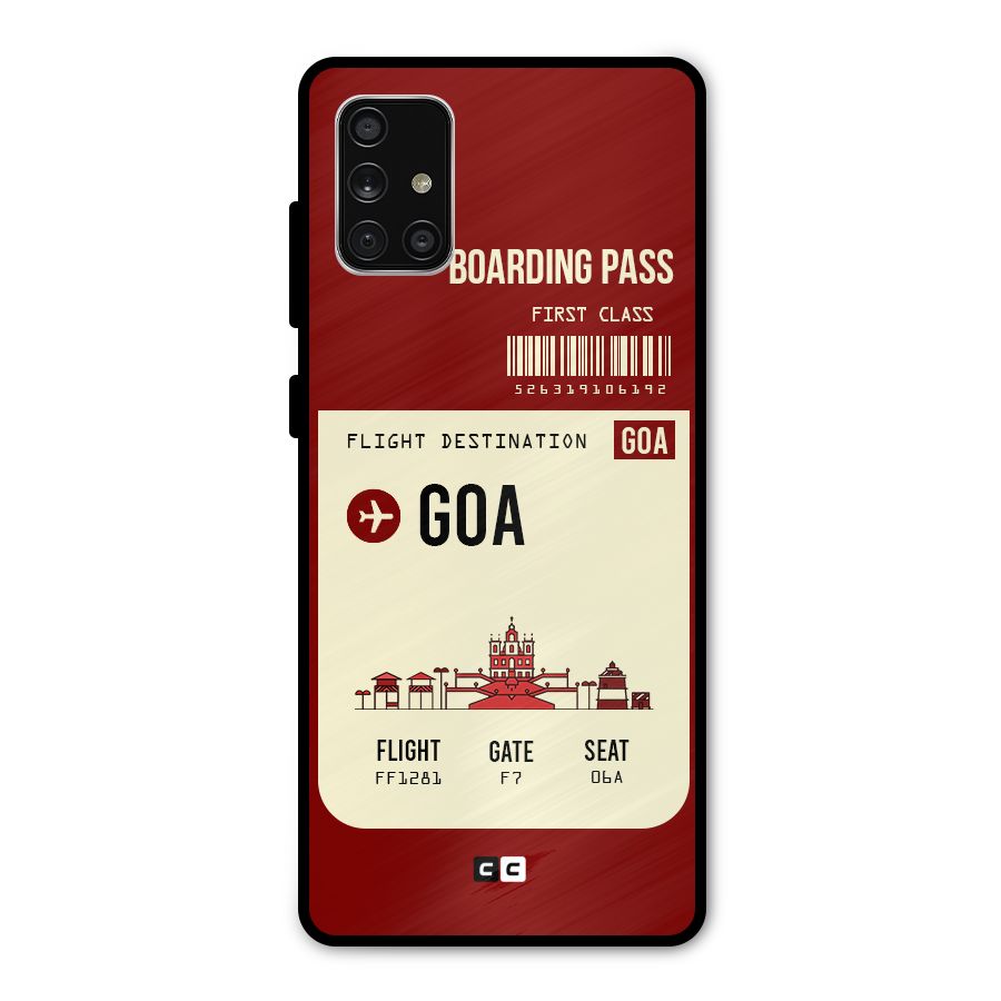 Goa Boarding Pass Metal Back Case for Galaxy A71
