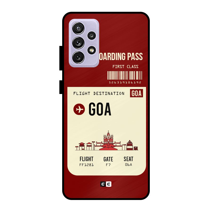 Goa Boarding Pass Metal Back Case for Galaxy A72