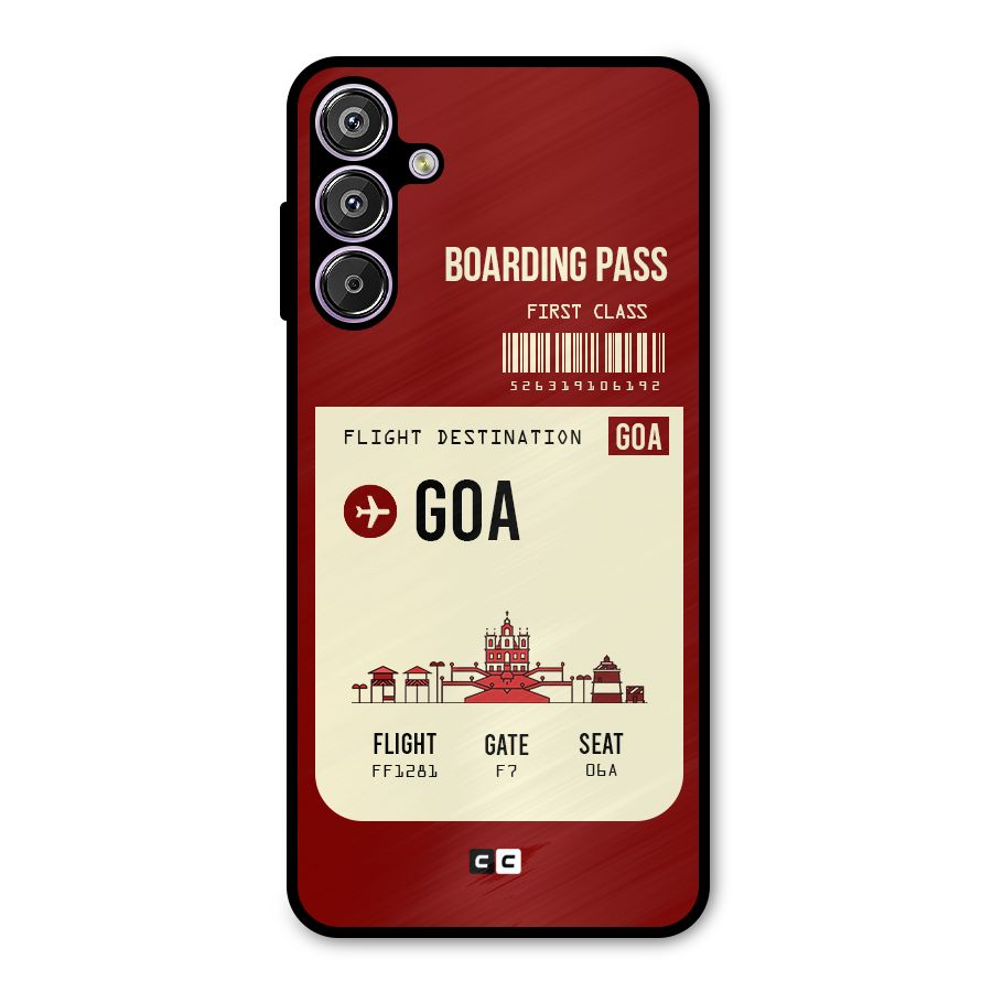 Goa Boarding Pass Metal Back Case for Galaxy F15