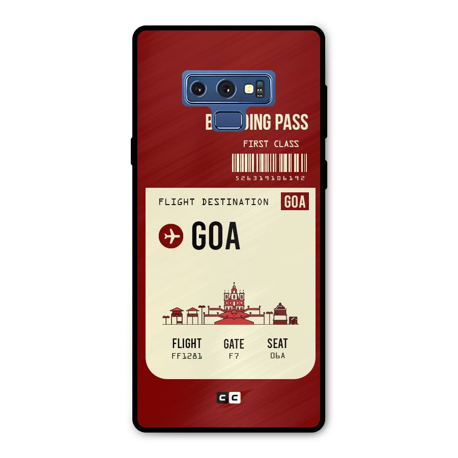 Goa Boarding Pass Metal Back Case for Galaxy Note 9