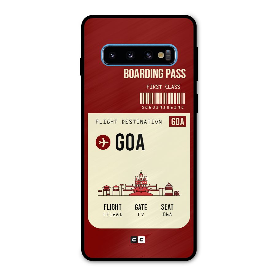 Goa Boarding Pass Metal Back Case for Galaxy S10