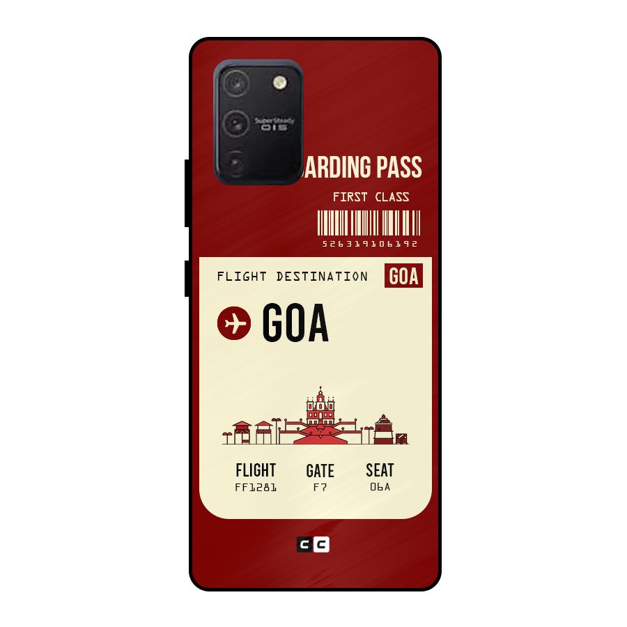 Goa Boarding Pass Metal Back Case for Galaxy S10 Lite