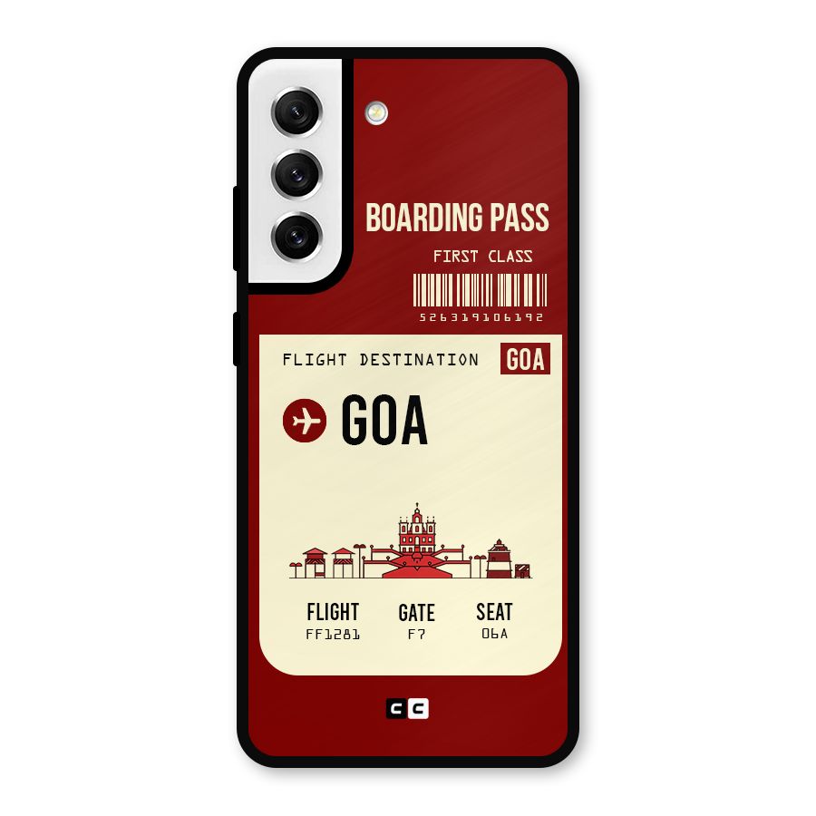 Goa Boarding Pass Metal Back Case for Galaxy S21 FE 5G