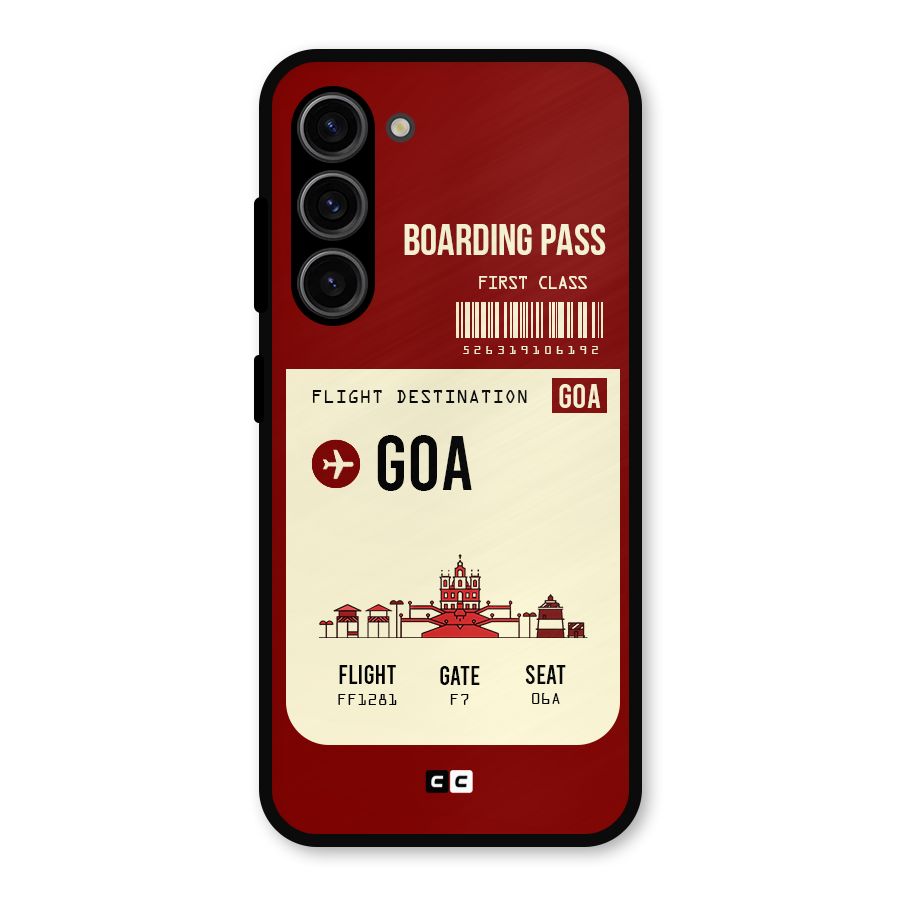 Goa Boarding Pass Metal Back Case for Galaxy S23