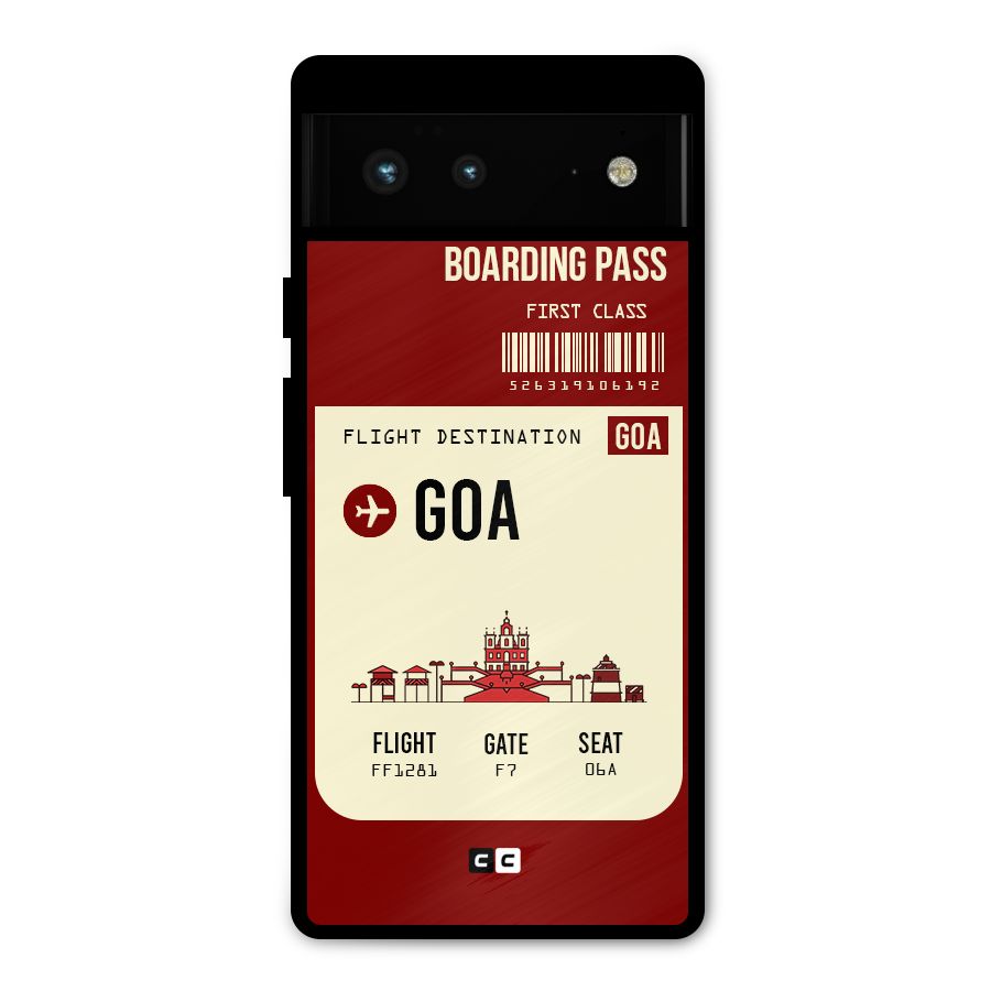 Goa Boarding Pass Metal Back Case for Google Pixel 6