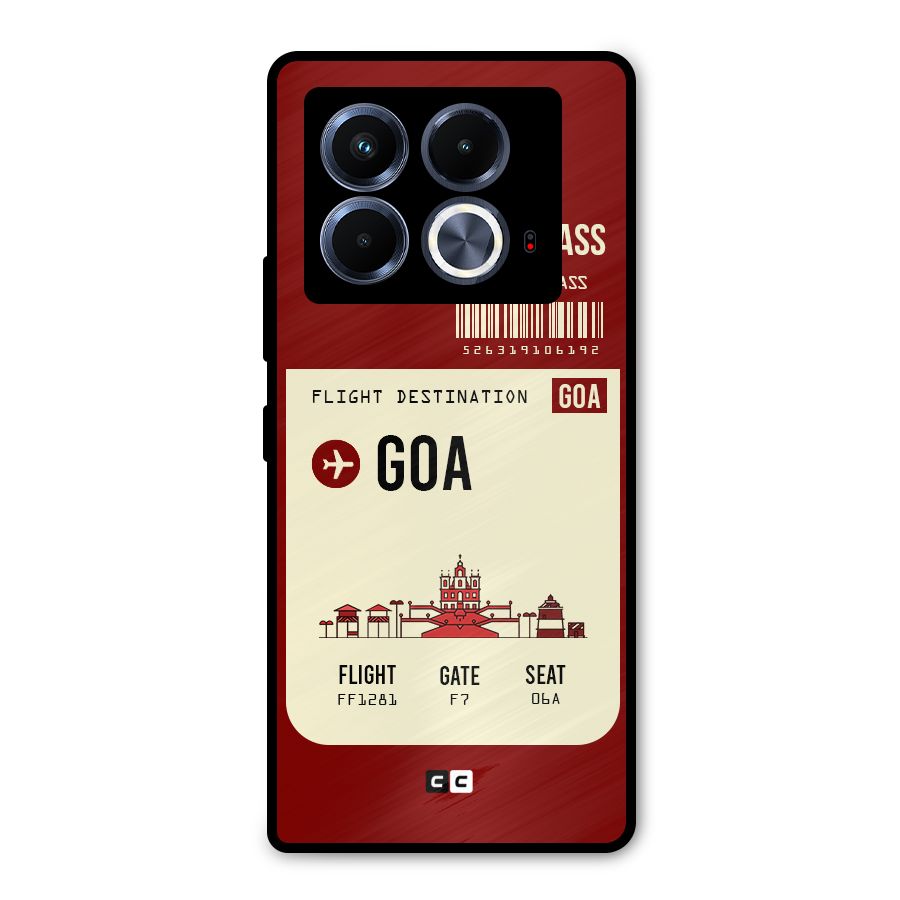 Goa Boarding Pass Metal Back Case for Infinix Note 40 5G