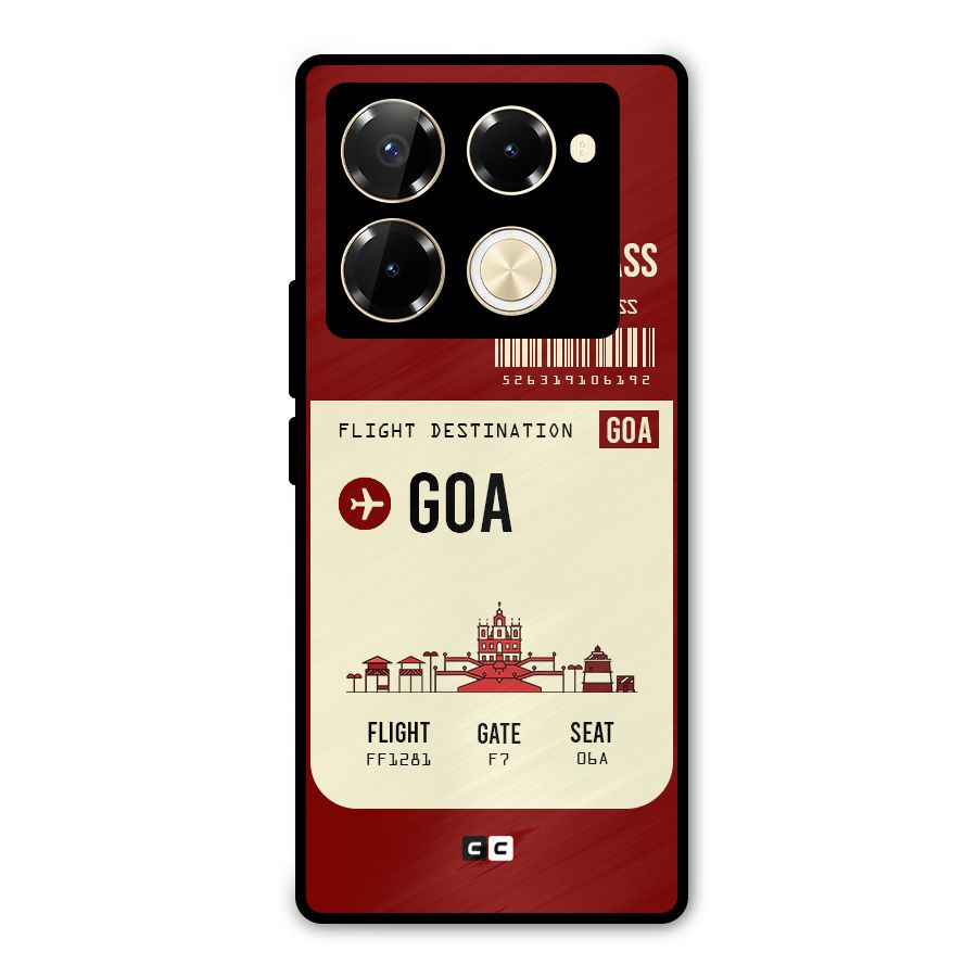 Goa Boarding Pass Metal Back Case for Infinix Note 40 Pro