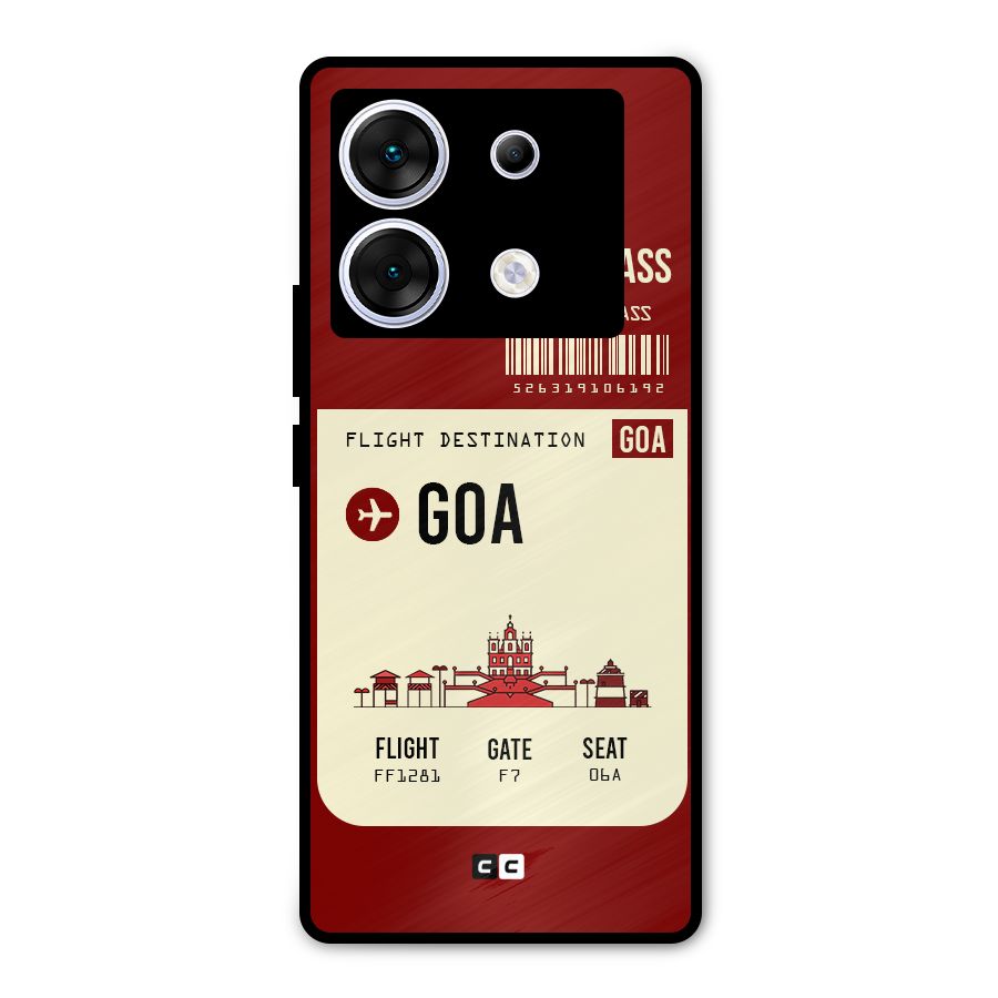 Goa Boarding Pass Metal Back Case for Infinix Zero 30 5G