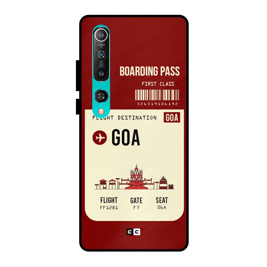 Goa Boarding Pass Metal Back Case for Mi 10