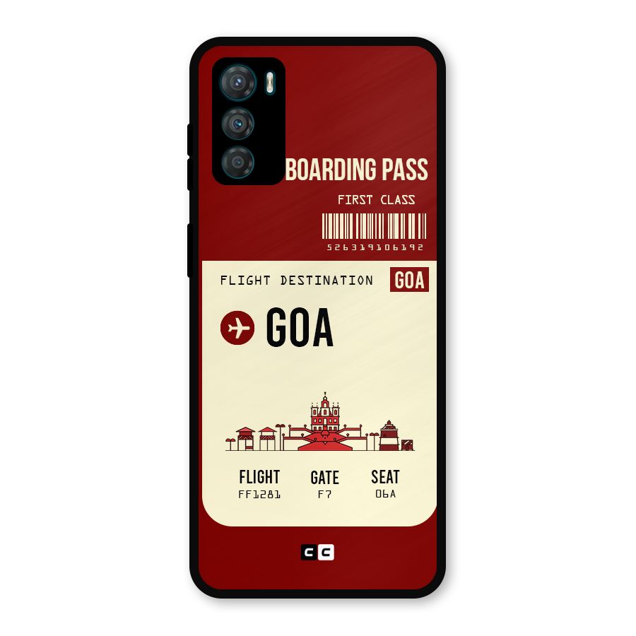 Goa Boarding Pass Metal Back Case for Moto G42