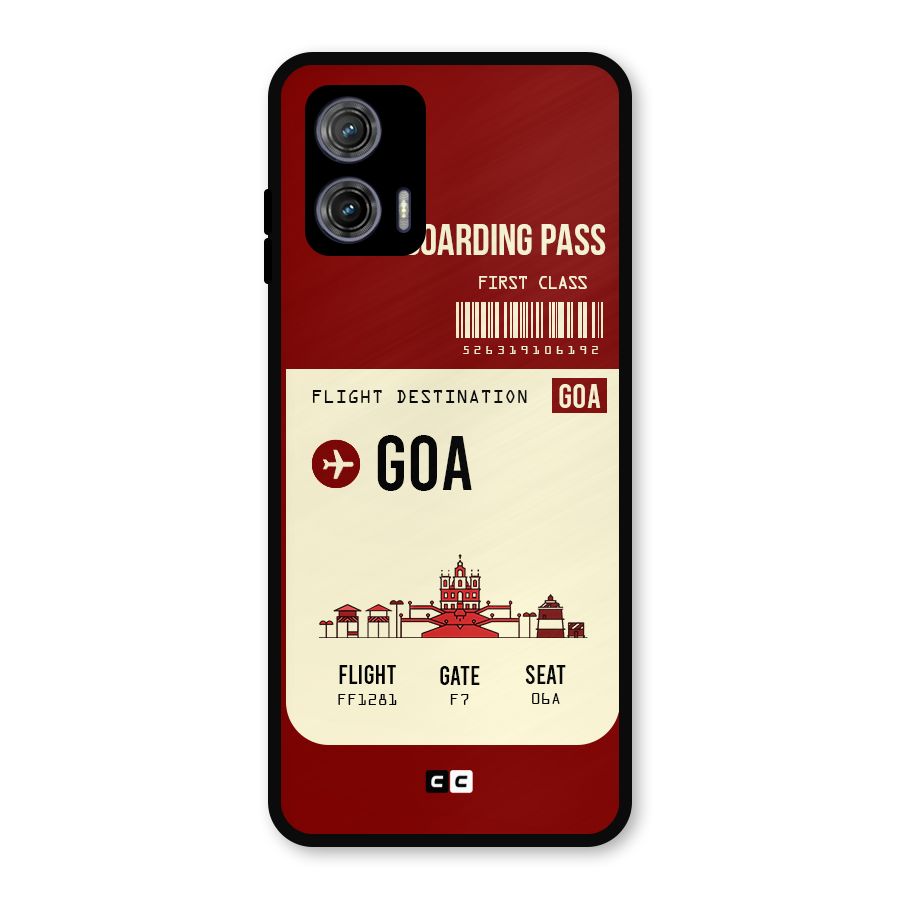 Goa Boarding Pass Metal Back Case for Moto G73