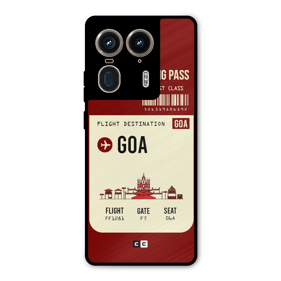 Goa Boarding Pass Metal Back Case for Motorola Edge 50 Ultra