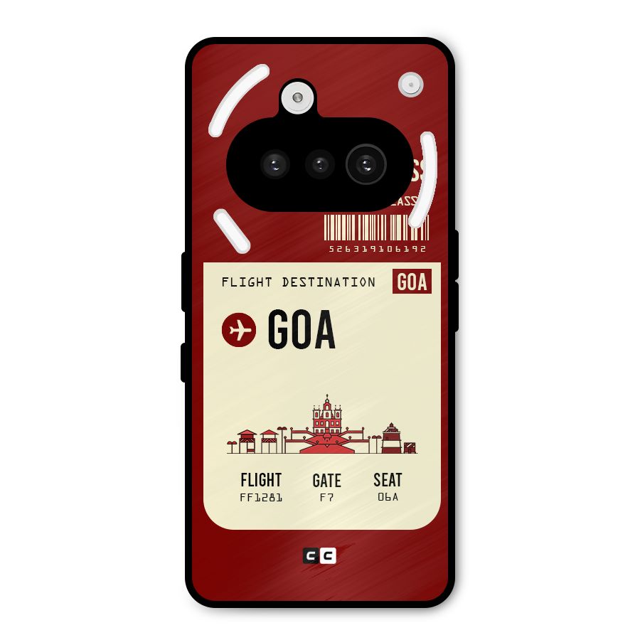 Goa Boarding Pass Metal Back Case for Nothing Phone 3a
