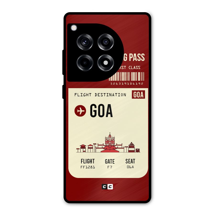 Goa Boarding Pass Metal Back Case for OnePlus 12R