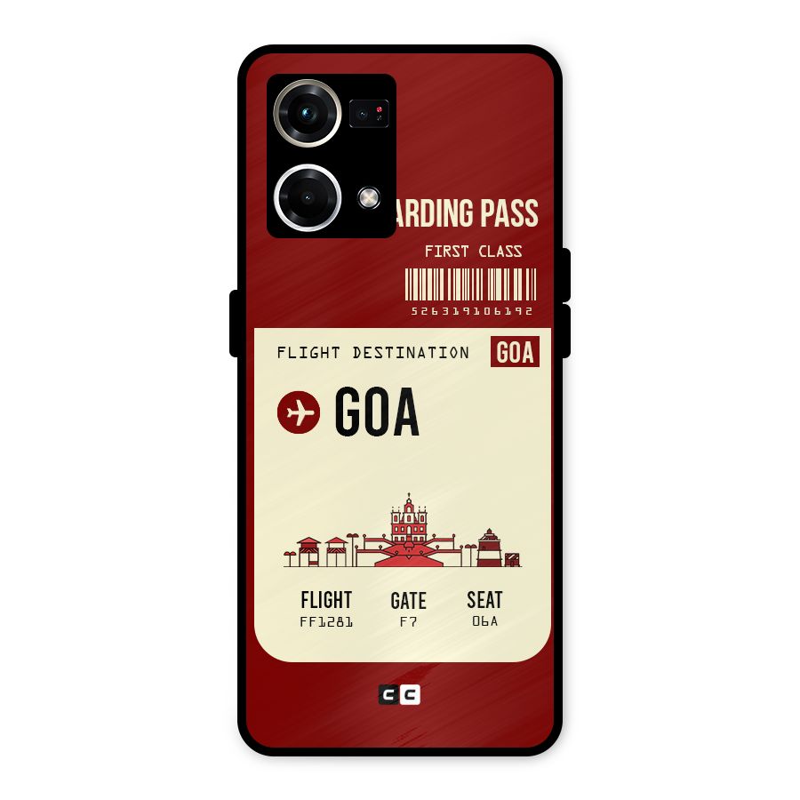 Goa Boarding Pass Metal Back Case for Oppo F21s Pro 4G