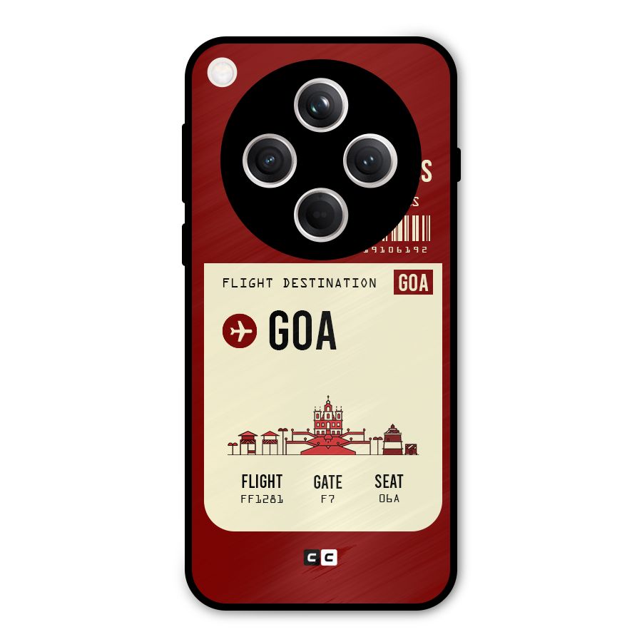 Goa Boarding Pass Metal Back Case for Oppo Find X8