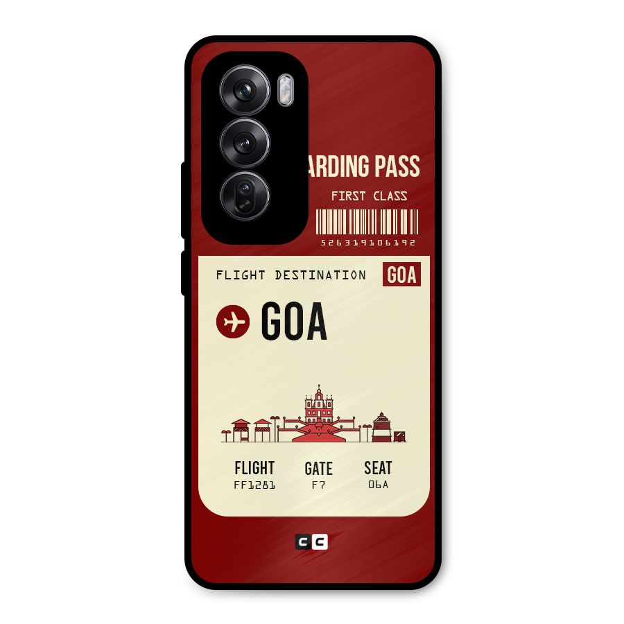 Goa Boarding Pass Metal Back Case for Oppo Reno12 Pro