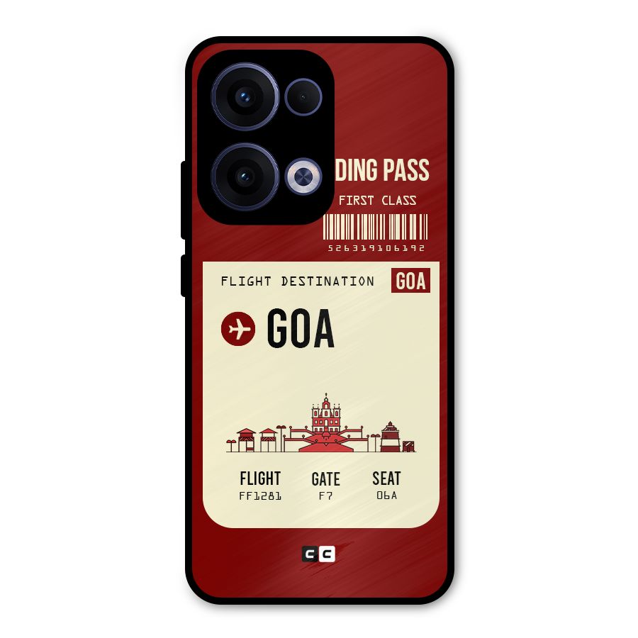 Goa Boarding Pass Metal Back Case for Oppo Reno13