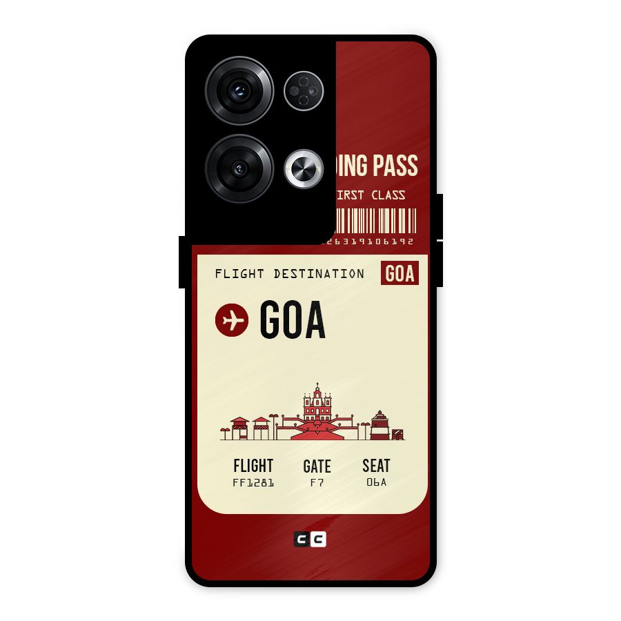 Goa Boarding Pass Metal Back Case for Oppo Reno8 Pro 5G