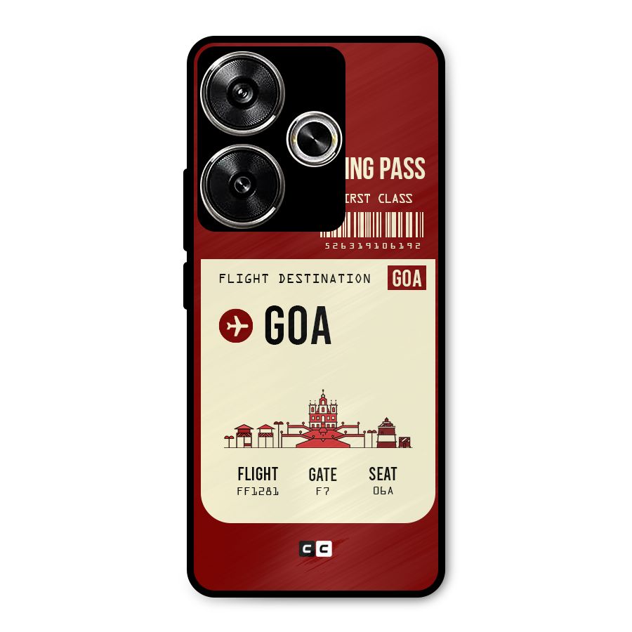 Goa Boarding Pass Metal Back Case for Poco F6