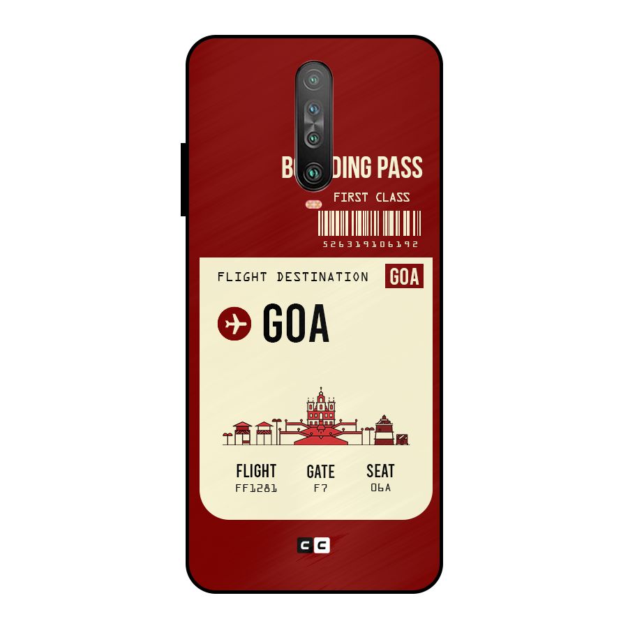 Goa Boarding Pass Metal Back Case for Poco X2