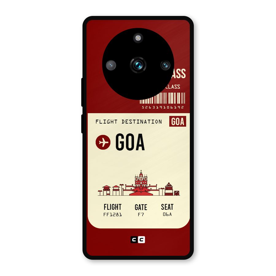 Goa Boarding Pass Metal Back Case for Realme 11 Pro Plus