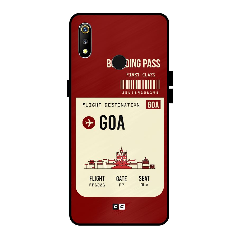 Goa Boarding Pass Metal Back Case for Realme 3i