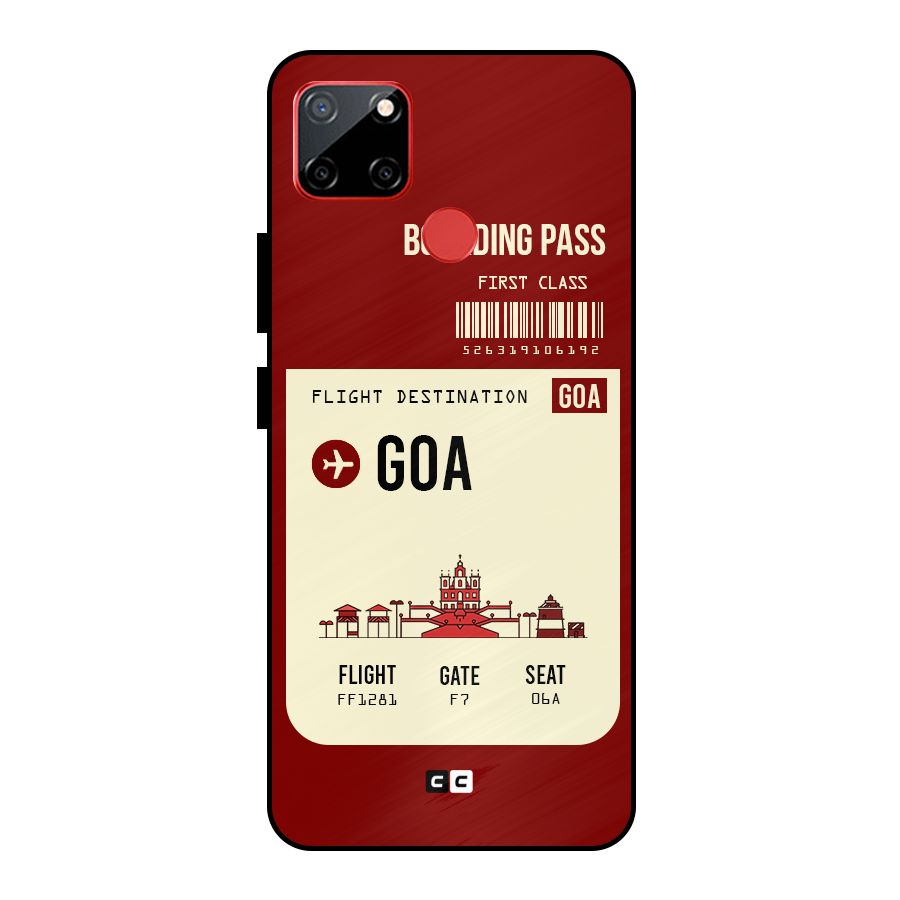 Goa Boarding Pass Metal Back Case for Realme C12