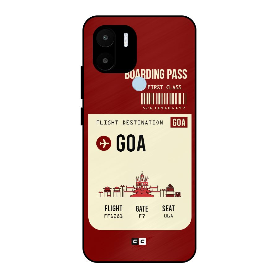 Goa Boarding Pass Metal Back Case for Redmi A1+