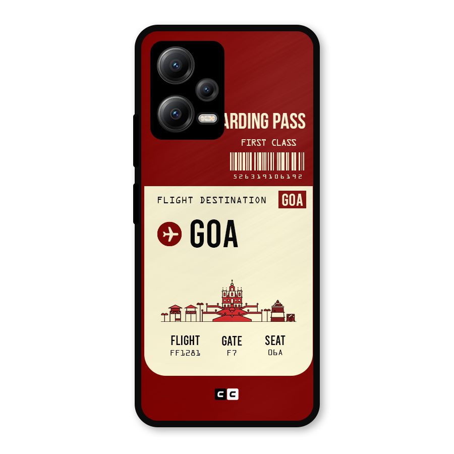 Goa Boarding Pass Metal Back Case for Redmi Note 12 5G