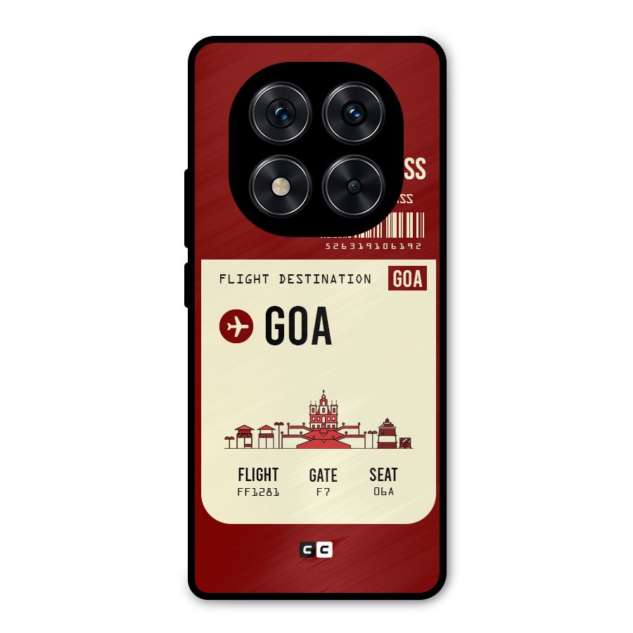 Goa Boarding Pass Metal Back Case for Redmi Note 14 Pro 5G